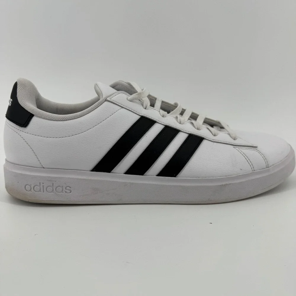 Adidas Grand Court Base‎ 2.0 Mens Shoes White Black GW9195 Size 13